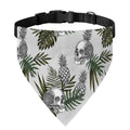 Tropical Pineapple Skull Pattern Print Over The Collar Dog Bandana
