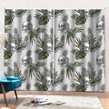 Tropical Pineapple Skull Pattern Print Pencil Pleat Curtains