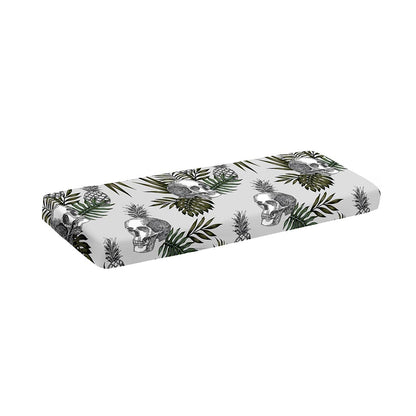 Tropical Pineapple Skull Pattern Print Piano Keyboard Cover