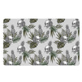 Tropical Pineapple Skull Pattern Print Polyester Doormat