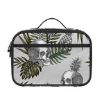 Tropical Pineapple Skull Pattern Print Portable Lunch Bag
