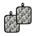 Tropical Pineapple Skull Pattern Print Pot Holders