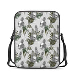 Tropical Pineapple Skull Pattern Print Rectangular Crossbody Bag