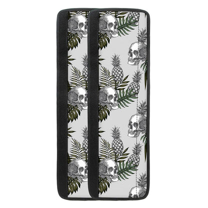 Tropical Pineapple Skull Pattern Print Refrigerator Handle Covers