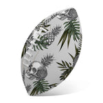 Tropical Pineapple Skull Pattern Print Rugby Ball