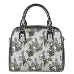 Tropical Pineapple Skull Pattern Print Shoulder Handbag