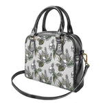 Tropical Pineapple Skull Pattern Print Shoulder Handbag