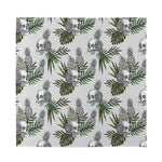 Tropical Pineapple Skull Pattern Print Silk Bandana