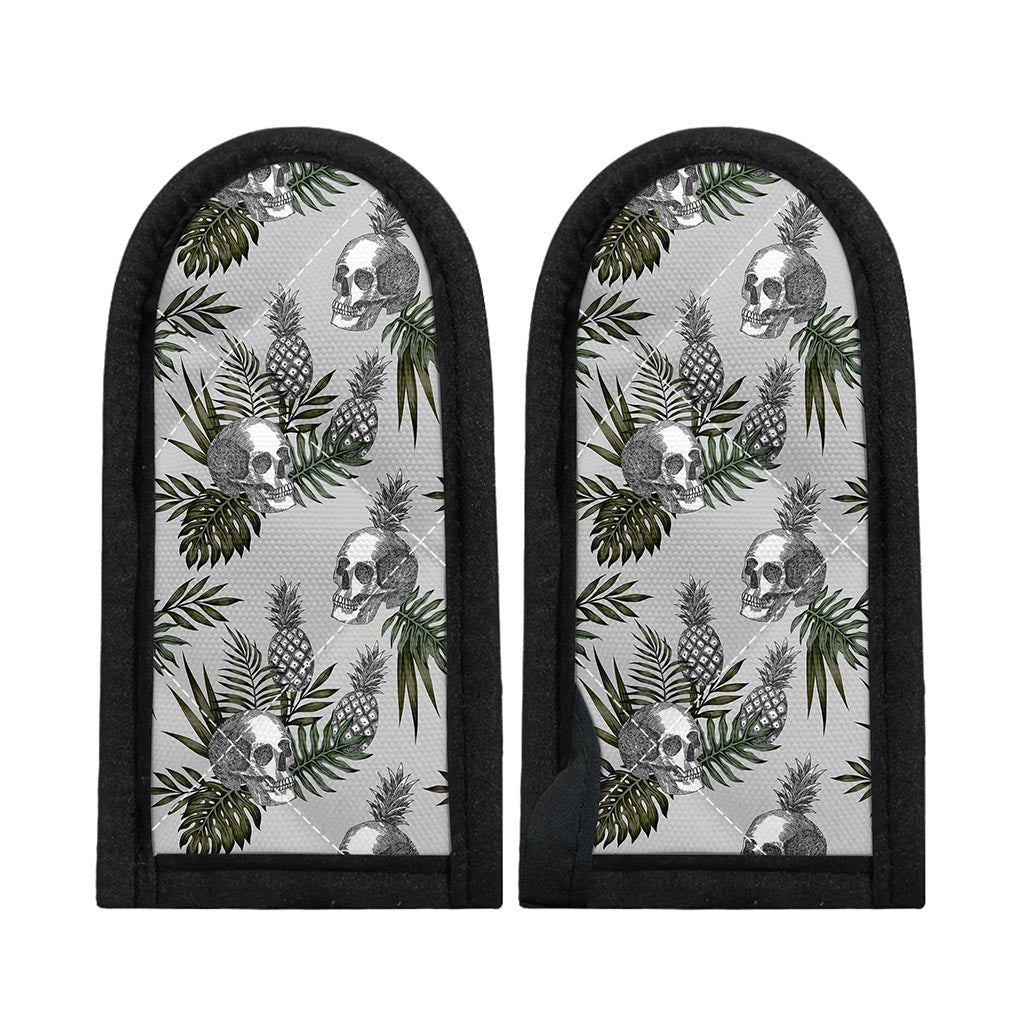 Tropical Pineapple Skull Pattern Print Skillet Handle Cover