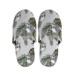 Tropical Pineapple Skull Pattern Print Slippers
