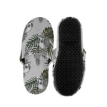 Tropical Pineapple Skull Pattern Print Slippers