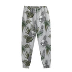 Tropical Pineapple Skull Pattern Print Sweatpants