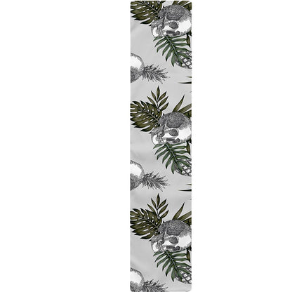 Tropical Pineapple Skull Pattern Print Table Runner