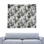 Tropical Pineapple Skull Pattern Print Tapestry