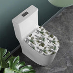 Tropical Pineapple Skull Pattern Print Toilet Lid Cover