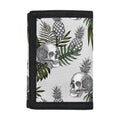 Tropical Pineapple Skull Pattern Print Trifold Wallet