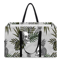 Tropical Pineapple Skull Pattern Print Utility Tote Bag