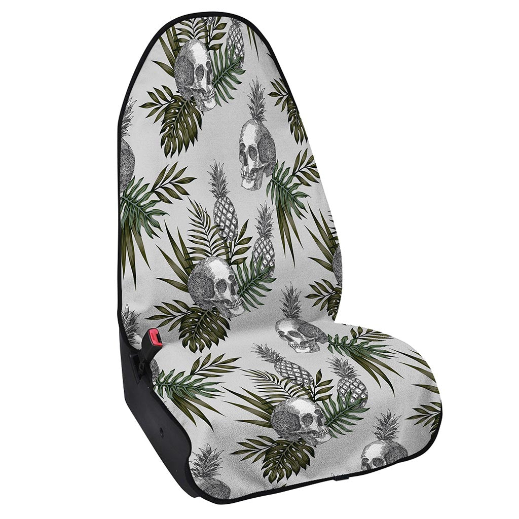 Tropical Pineapple Skull Pattern Print Waterproof Car Seat Cover