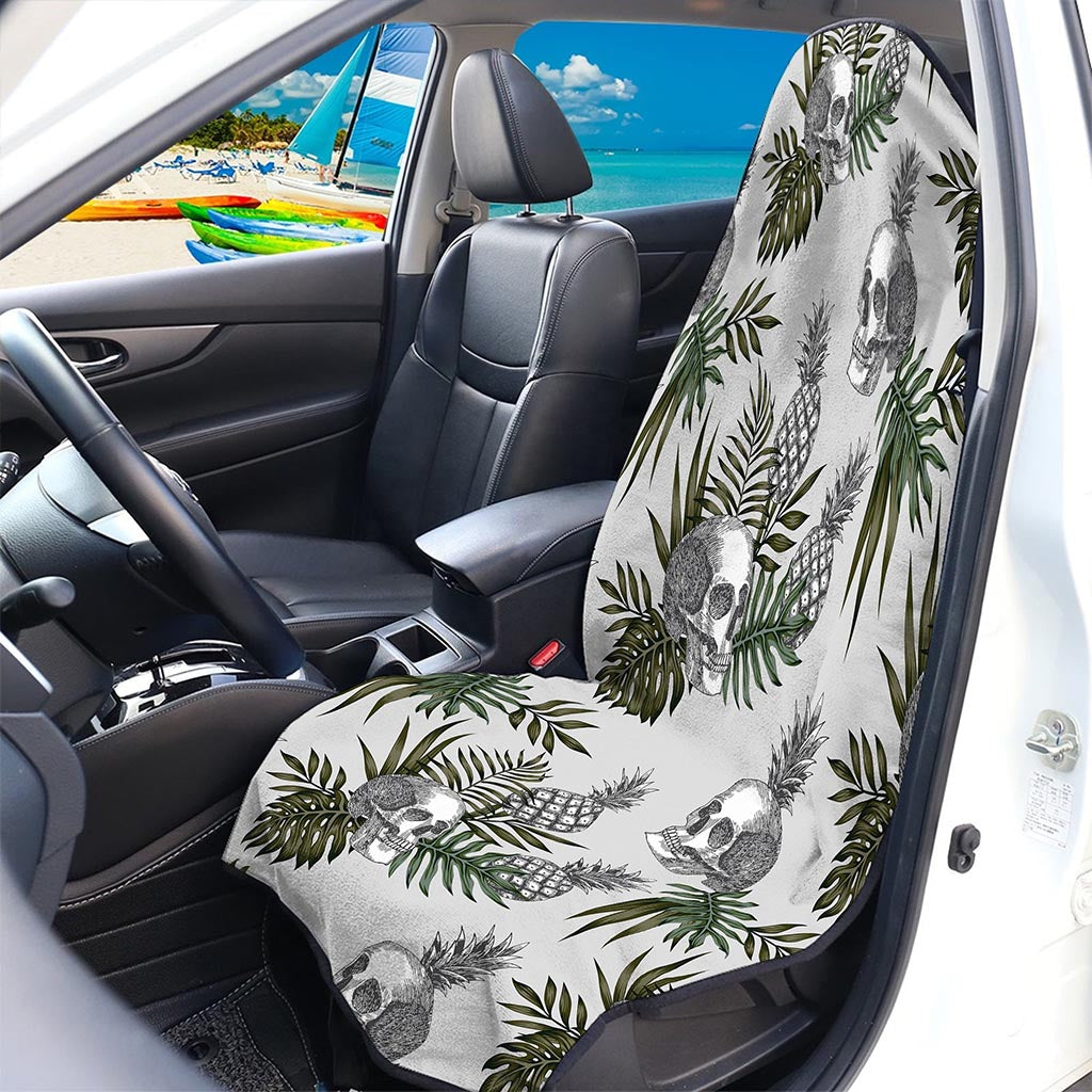Tropical Pineapple Skull Pattern Print Waterproof Car Seat Cover