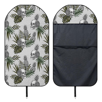 Tropical Pineapple Skull Pattern Print Waterproof Car Seat Cover