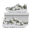 Tropical Pineapple Skull Pattern Print White Running Shoes