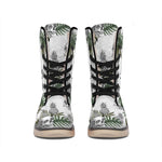 Tropical Pineapple Skull Pattern Print Winter Boots