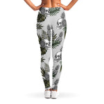 Tropical Pineapple Skull Pattern Print Women's Leggings