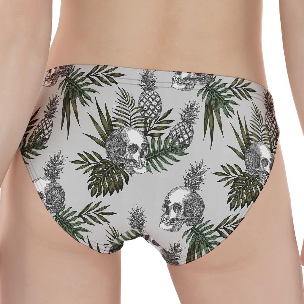 Tropical Pineapple Skull Pattern Print Women's Panties