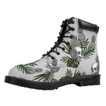 Tropical Pineapple Skull Pattern Print Work Boots
