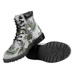 Tropical Pineapple Skull Pattern Print Work Boots