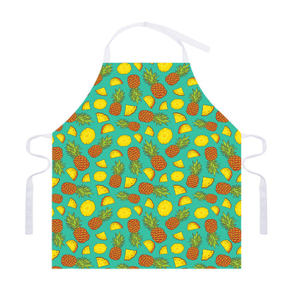 Tropical Pineapples Pattern Print Adjustable Apron