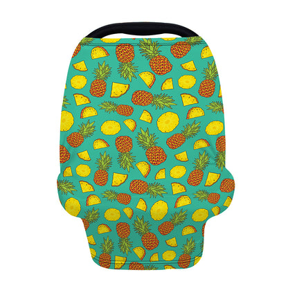Tropical Pineapples Pattern Print Baby Seat Cover
