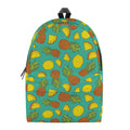 Tropical Pineapples Pattern Print School Backpack