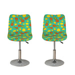 Tropical Pineapples Pattern Print Bar Stool Covers