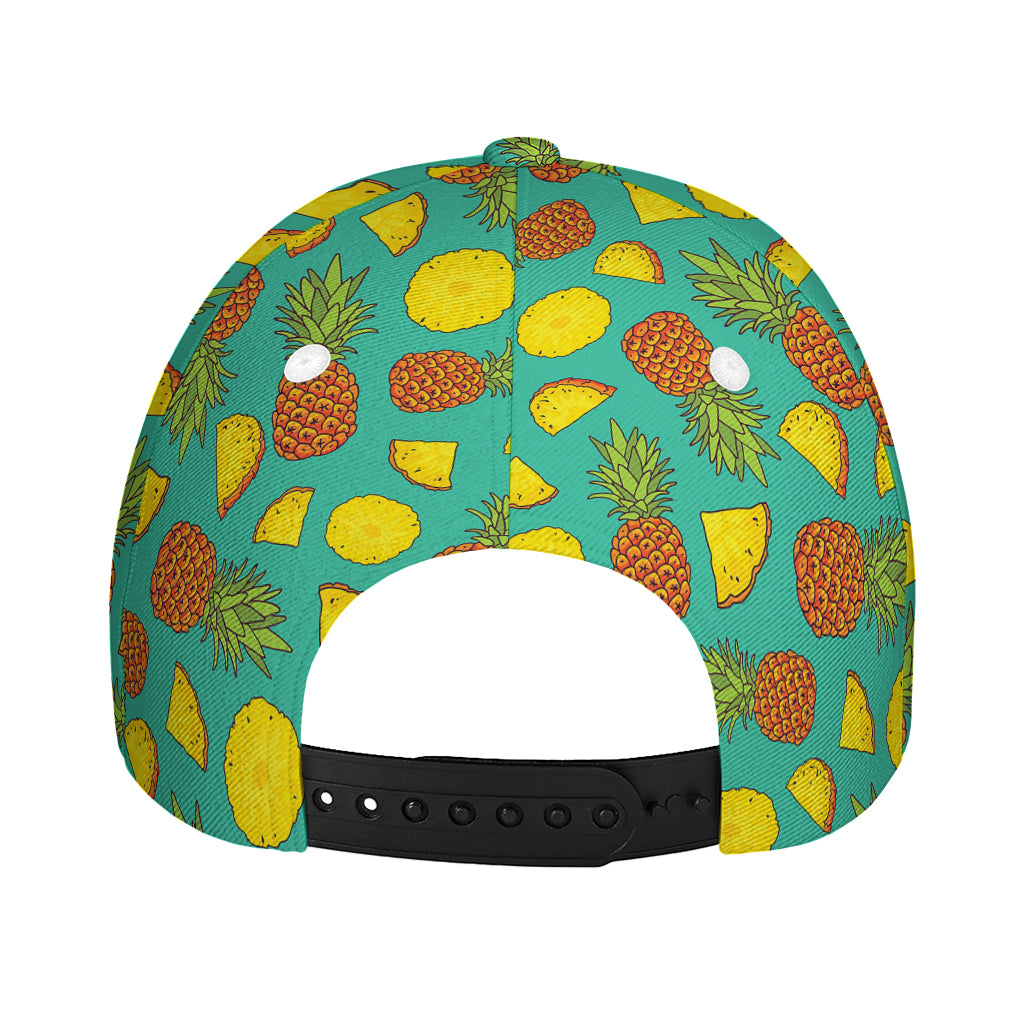 Tropical Pineapples Pattern Print Baseball Cap