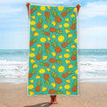Tropical Pineapples Pattern Print Beach Towel