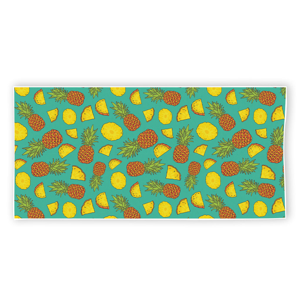 Tropical Pineapples Pattern Print Beach Towel