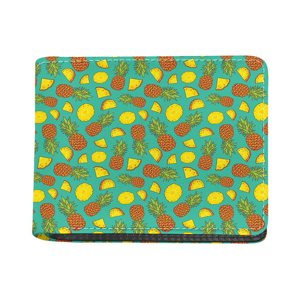 Tropical Pineapples Pattern Print Bifold Wallet