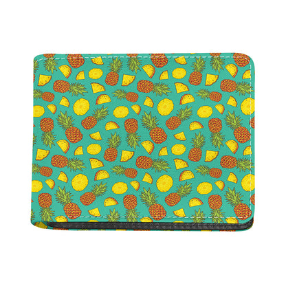 Tropical Pineapples Pattern Print Bifold Wallet