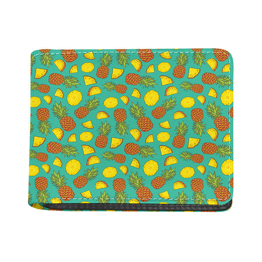 Tropical Pineapples Pattern Print Bifold Wallet