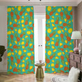 Tropical Pineapples Pattern Print Dimout Pencil Pleat Curtains