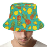 Tropical Pineapples Pattern Print Bucket Hat