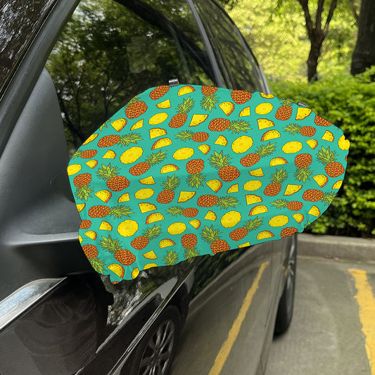 Tropical Pineapples Pattern Print Car Side Mirror Covers