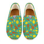 Tropical Pineapples Pattern Print Casual Shoes