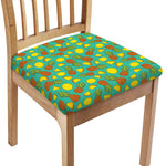 Tropical Pineapples Pattern Print Chair Cushion Cover
