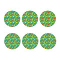 Tropical Pineapples Pattern Print Coaster Set