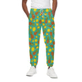 Tropical Pineapples Pattern Print Cotton Sweatpants