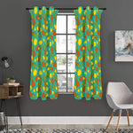 Tropical Pineapples Pattern Print Curtain