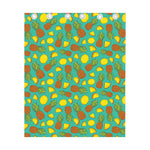 Tropical Pineapples Pattern Print Curtain