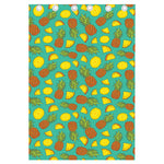Tropical Pineapples Pattern Print Curtain